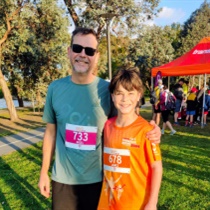 picture of Nigel Weiland with his son at the Australian Transplant Games last year